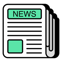 Modern design icon of newspaper