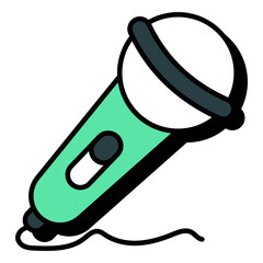 Modern design icon of singing mic