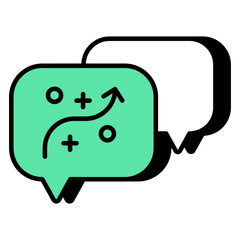 An icon design of strategic communication