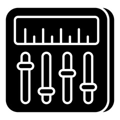 An editable design icon of volume equalizer 