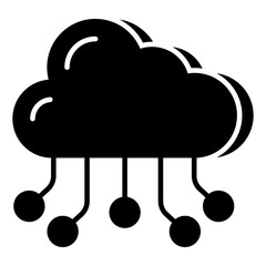 Premium download icon of cloud networking
