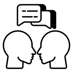 An icon design of communication