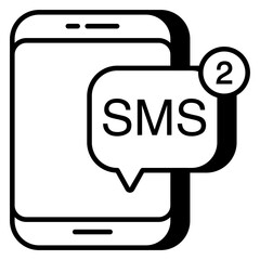 An icon design of mobile sms