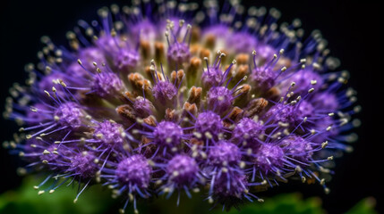 Ageratum conyzoides flower. Generative AI