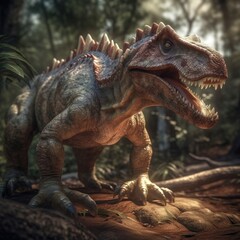 Dinosaur in natural habitat (generative AI)