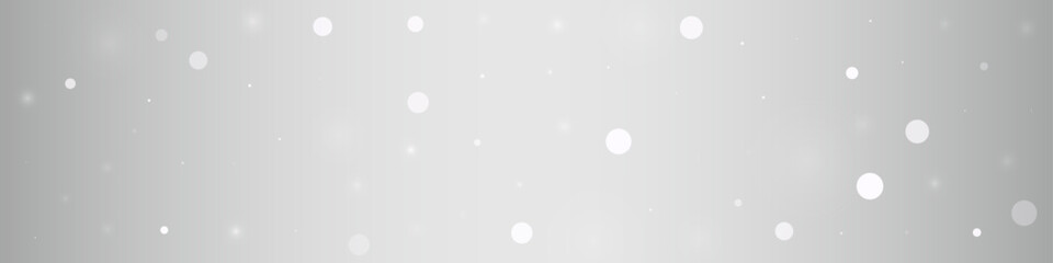 Winter Snowfall Vector Silver Panoramic