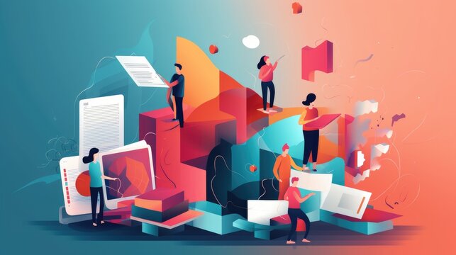 Online Education: Concept-based metaphor display with logical visual hierarchy. Generative Ai