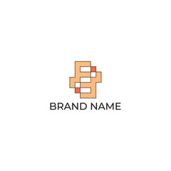 Obraz premium ILLUSTRATION LETTER FF LINE GEOMETRIC LOGO ICON ORANGE COLOR TEMPLATE SIMPLE MINIMALIST DESIGN SIMPLE VECTOR GOOD FOR APPS, BRAND 