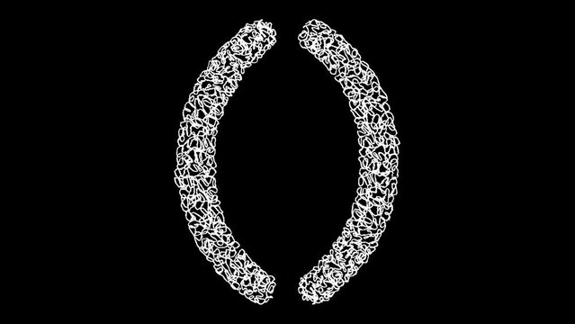 Wiggling Parentheses Math Symbol Scribble Drawing