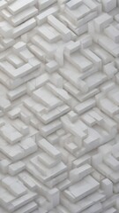 3D offset white cube block pattern as background wallpaper for Smartphones/iPhones. Beautiful background wallpaper. Futuristic 3D Design. Generative AI.