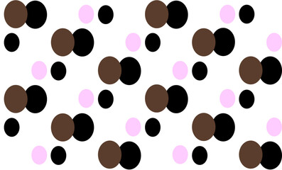 pattern with pink brown black and white dots, dot repeat seamless pattern, replete image design for fabric printing 