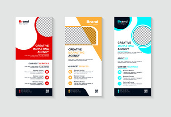 Corporate business event rack card or dl flyer design template