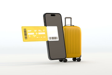 New iphone 16 pro max and boarding pass a travel concept