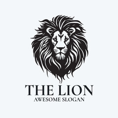 Vector logo with lion head