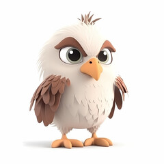 Fototapeta premium Eagle Cartoon 3D. Generative AI