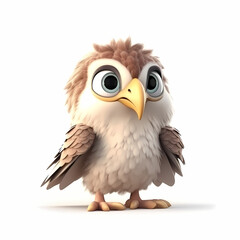 Obraz premium Eagle Cartoon 3D. Generative AI