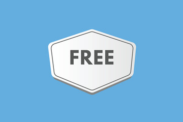 Free text Button. Free Sign Icon Label Sticker Web Buttons