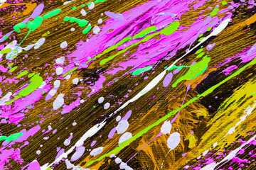 Colorful abstract oil painting art background. Texture of canvas and oil.