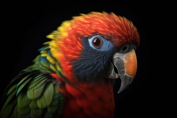 Fototapeta premium close up of a parrot, ai generative