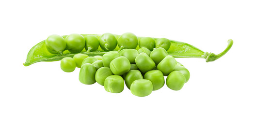 Green peas isolated on transparent png