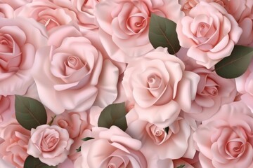 pink roses background, ai generative