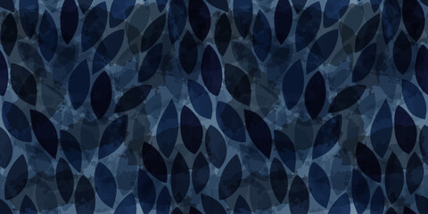 Obraz premium Watercolor leaves seamless vector pattern. leaves background, textured jungle print