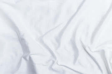 Fototapeta premium White fabric background, waving white cloth texture background