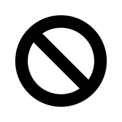 No sign icon. sign for mobile concept and web design. vector illustration