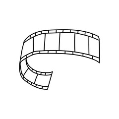 hand drawn doodle film strip illustration vector