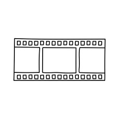 hand drawn doodle film strip illustration vector