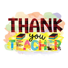 Fototapeta premium Teacher Typography Sublimation Design