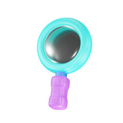 Magnifying Glass 3D icon Illustration