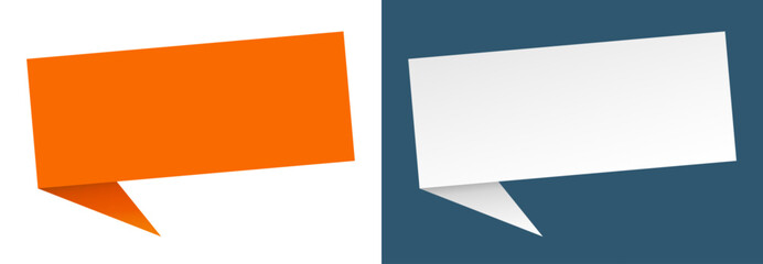 blank banner. blank speech bubble label set. blank sign