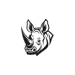 rhino logo on white background
