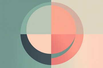 Abstract background with circle and pastel colours, design for poster, generative Ai