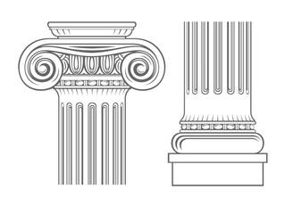 Capital of a medieval cathedral Ionic column