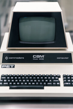 Old commodore cbm 3032 computer pc. technology concept.
