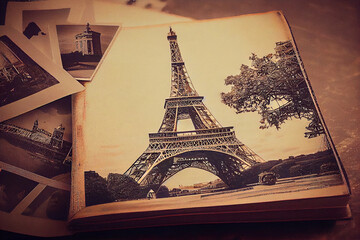 Eifel Tower in Paris, generative ai illustration showcasing the beauty and grandeur of the Parisian landmark
