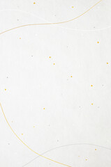 Simple modern frame pattern with Japanese washi paper texture. Abstract Japanese style background with gold glistering snow pattern.	
