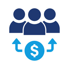 business dividend icon sign vector design