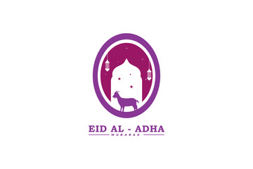 Eid al adha logo illustration