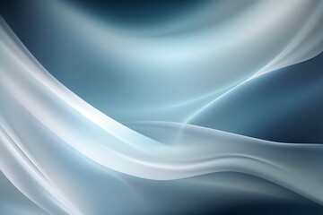 Fototapeta premium White & Blue Silky Smooth Background Generative AI.