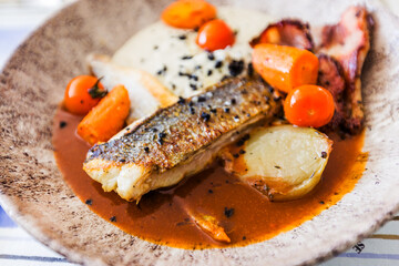 Assiette de filet de dorade 