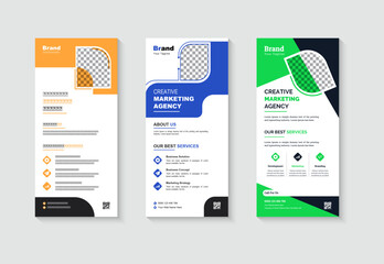 Corporate business event rack card or dl flyer design template