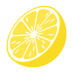 Vector illustration of a lemon on a white background.
