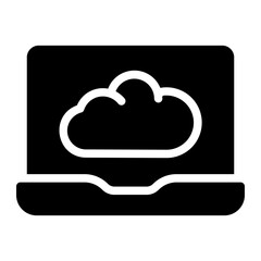 cloud glyph icon