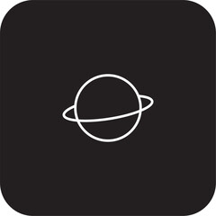 Astronomy Education icon with black filled line style. space, moon, planet, telescope, universe, satellite, cosmos. Vector illustration