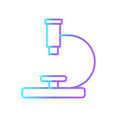 Microscope Education icon with blue duotone style. laboratory, research, biology, science, lab, scientific, chemistry. Vector illustration