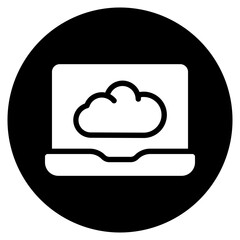 cloud glyph icon