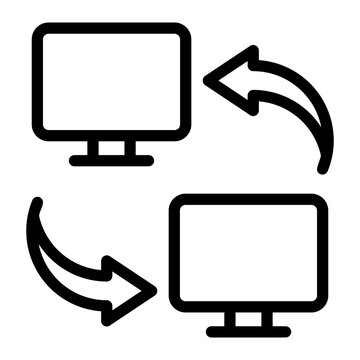 data transfer line icon